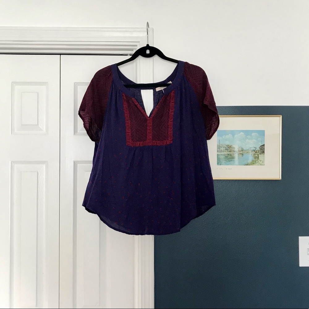 DONATED Forever 21 Purple Floral Blouse